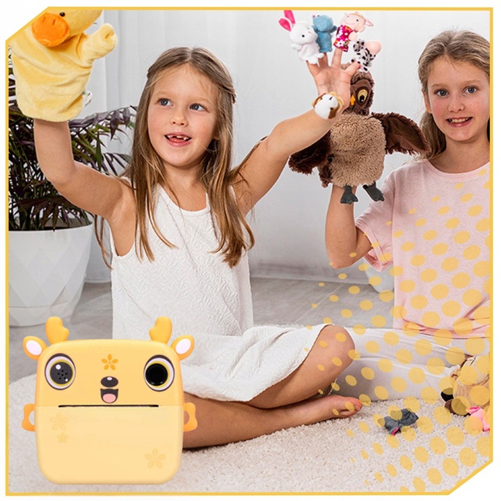 MINI DRUKARKA DRUKUŚ APARAT FOTOGRAFICZNY NATYCHMIASTOWY TERMICZNA 13 ROLKI Model Drukuś 2.0 PRO+ drukarka termiczna dla dzieci